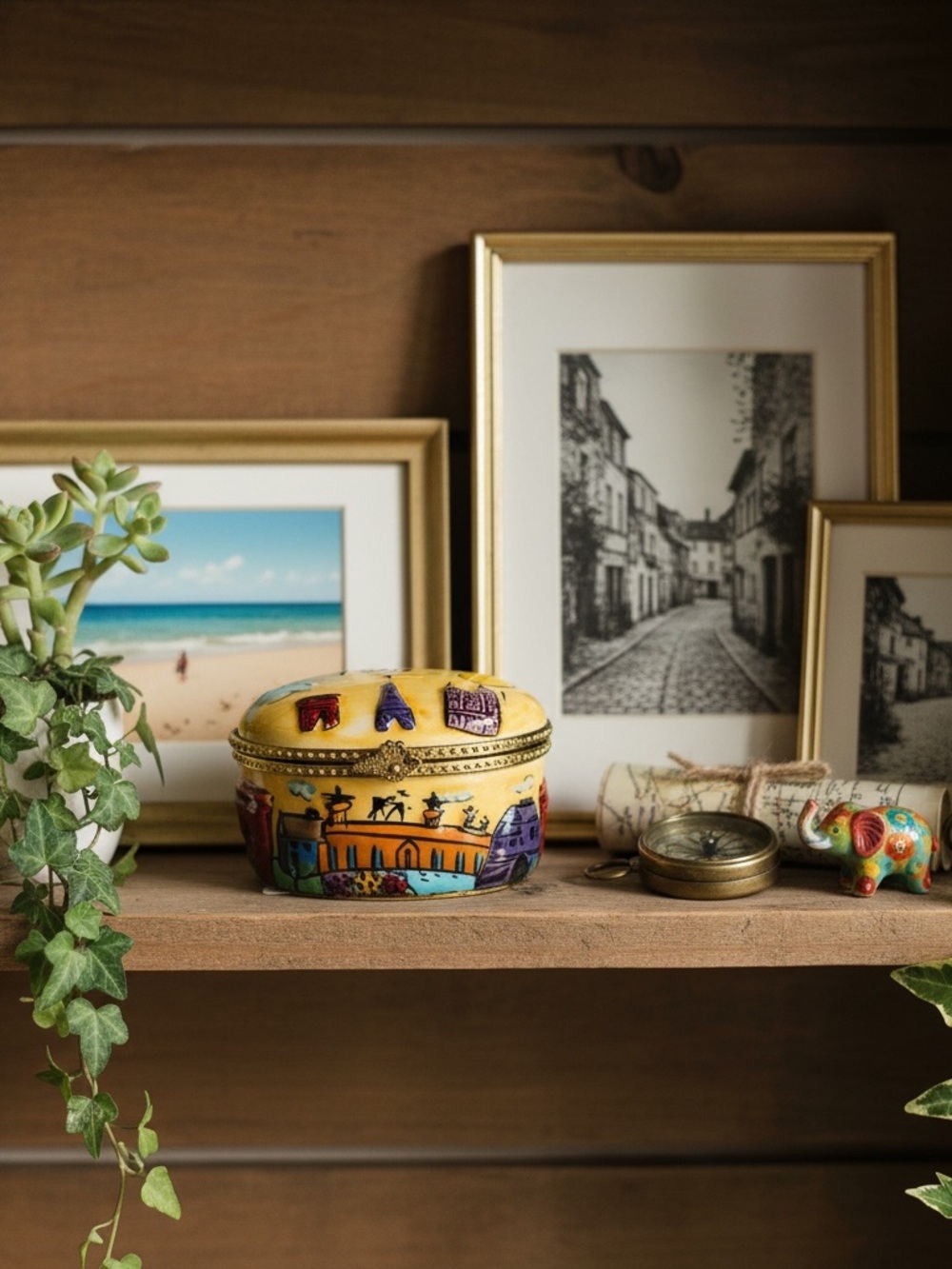 Paris Trinket Box - Yellow